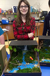 MS Gold team student created a rainforest diorama - 5