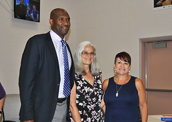 Warwick Valley HS 2019 retirees with Principal, Dr. Larry Washington
