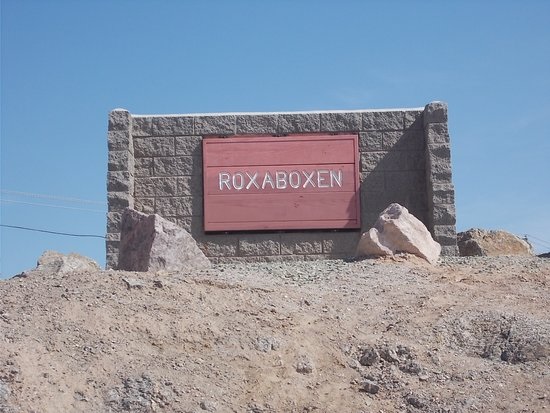 The sign at the Roxaboxen park in Yuma, Arizona