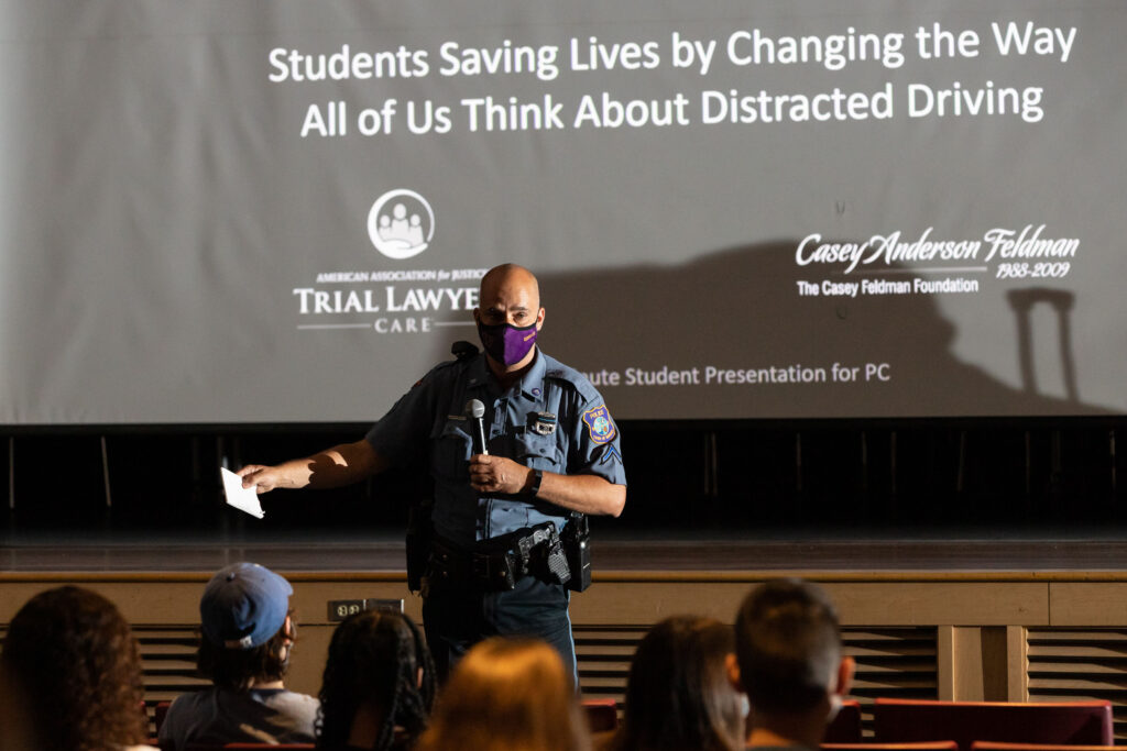 Town of Warwick police officer speaks at WVHS Student Driver Forum