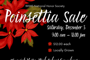 NHS annual Poinsettia Sale is tomorrow, Dec. 3, in the greenhouse